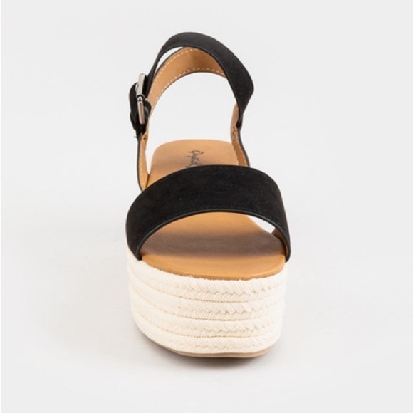NEW- Qupid Big Bang Espadrille Wedge Sandals - Picture 3 of 17